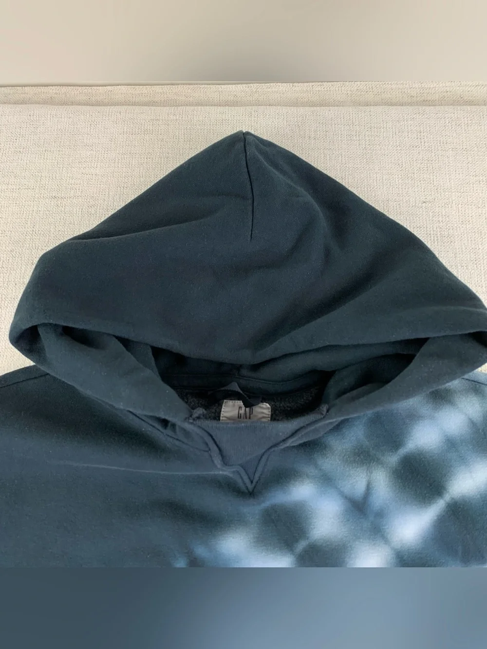 GAP teen size 10 Black and White Tie-Dye Pullover Hoodie long sleeve